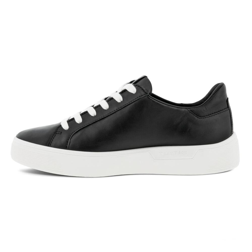 ECCO WOMEN'S 42 STREET TRAY BLACK LEATHER LIGHT WEIGHT SNEAKER NIB 29114311001 - Picture 3 of 6